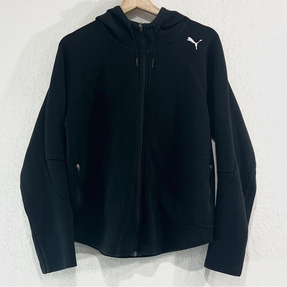 Puma Men’s Black Zip Up Jacket Size Medium - Picture 1 of 5